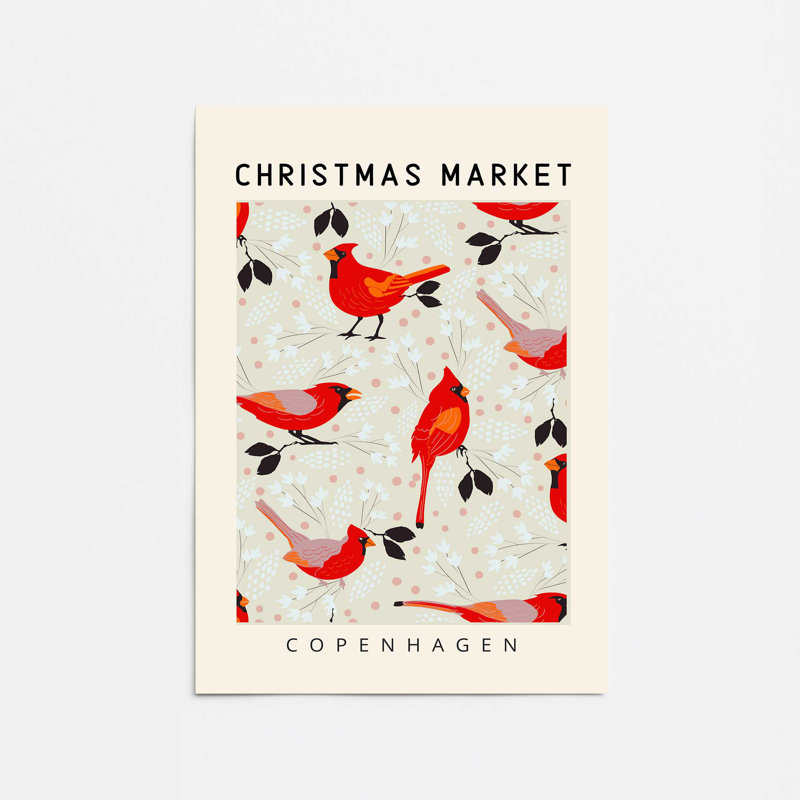 Marché de Noël de Copenhague, Papier, H 14 po x l 11 po
