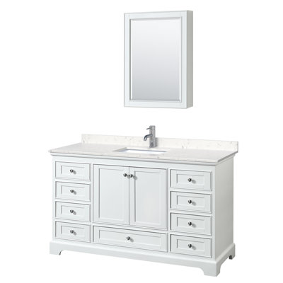 Deborah 60'' Single Bathroom Vanity with Marble Top