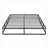 High Profile Eastern King Mattress Foundation 12 Slat Support Jet Black Metal Frame with Textured Fabric Cover-625272626