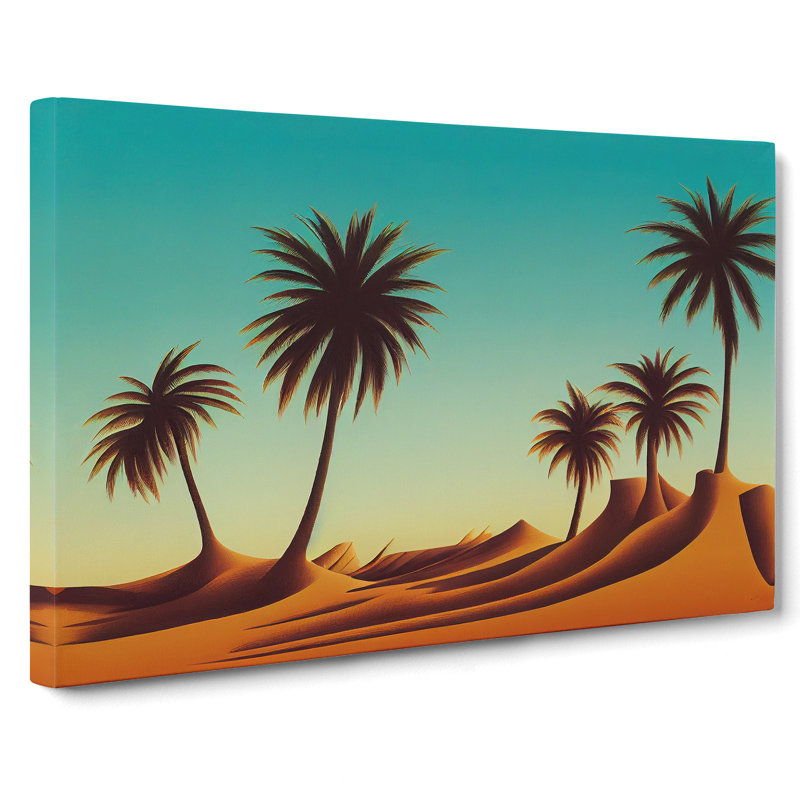 Eccentric Palm Trees - Wrapped Canvas, 35cm H x 50cm W x 3cm D