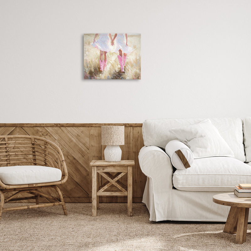 Cowboy Best Friends, art mural sur toile par Ramona Murdock, H 16 po x l 20 po