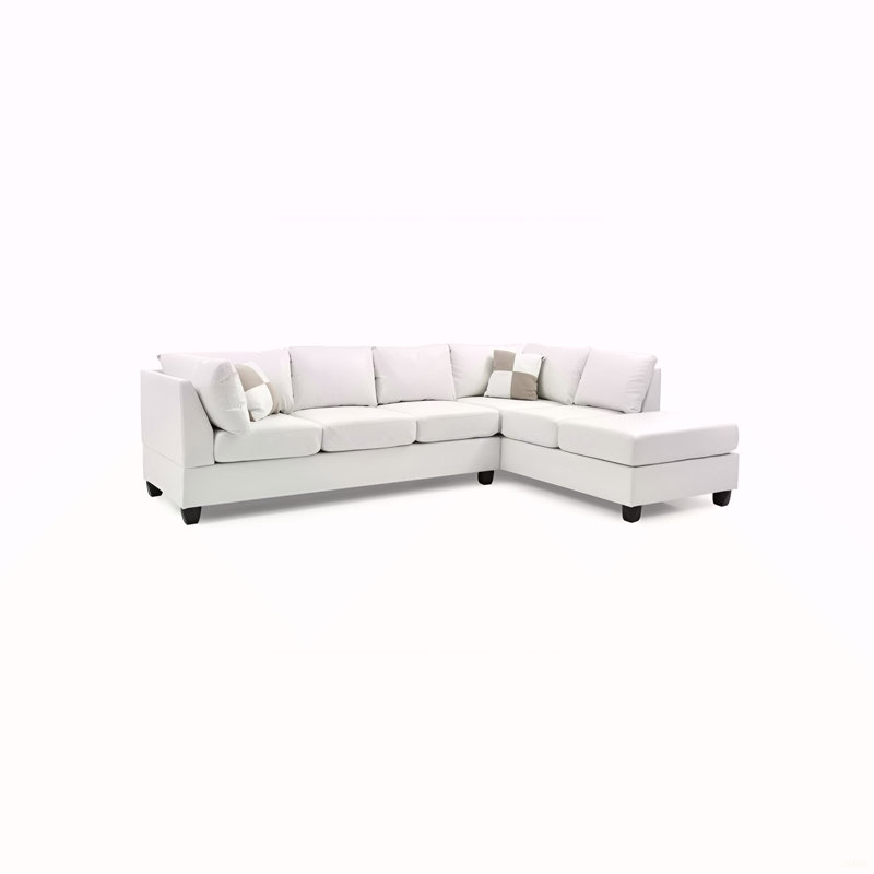 Canapé modulaire Malone (sans repose-pieds), blanc, Blanc