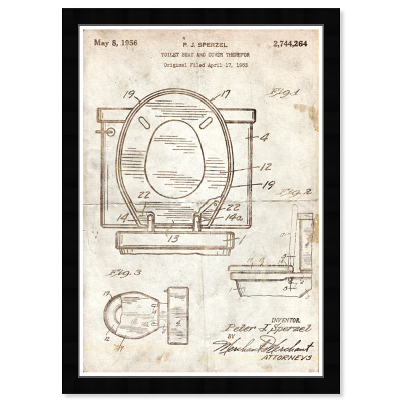 Toilette de toilette parchemin 1956 - Cadre photo, impression sur papier