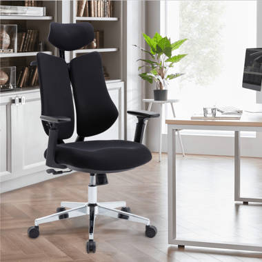 Isairis Ergonomic Office Chair with Adjustable Headrest and Armrests Inbox Zero Frame Color: Black