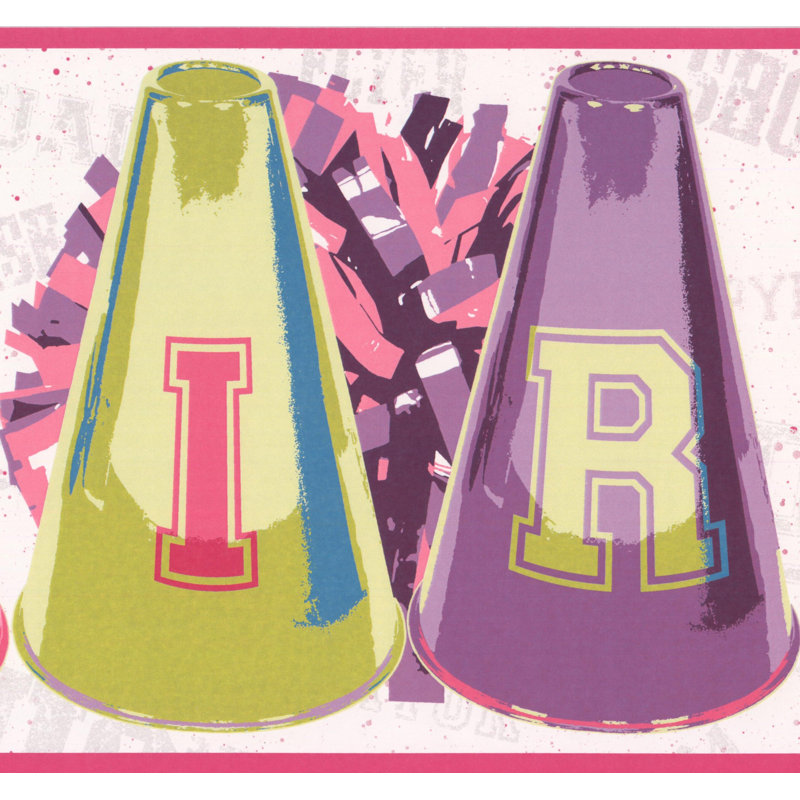 Bordure murale We Got Spirit Pylons, Mauve / Rouge