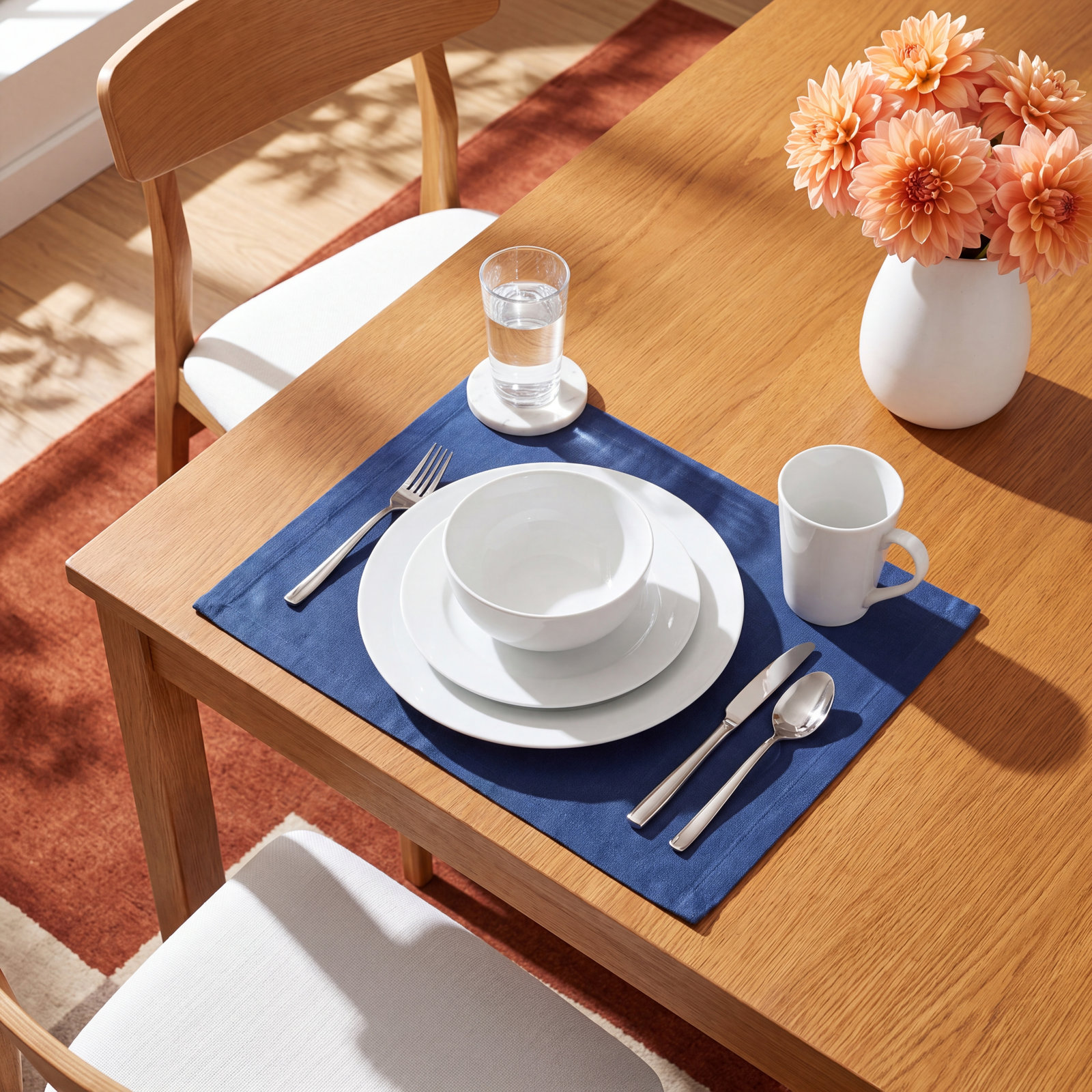 Claire Classic Rim 16pcs Dinnerware Set ( Dinner Plate / Salad Plate / Cereal Bowl / Mug , Service For 4 )