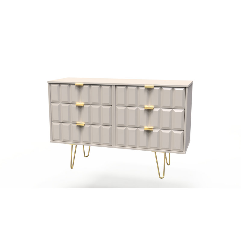 Fully Assembled Aliina 6 - Drawer Chest of Drawers, Kashmir Matt