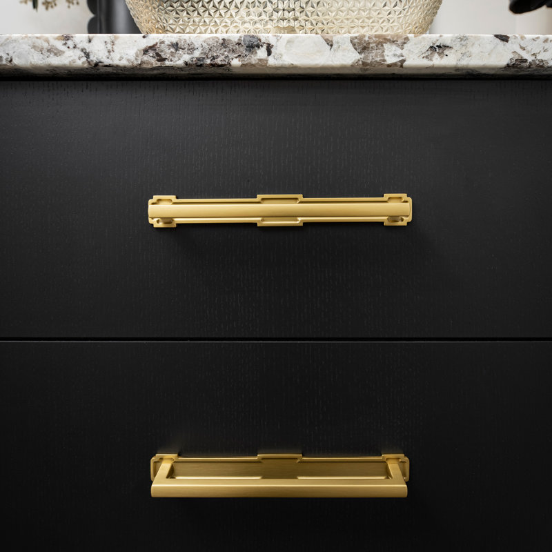 Coventry Collection Pull Backplate - 8-13/16" Center to Center Cabinet Pull Brushed Golden Brass - Transitional Hardware for Drawers & Cabinets