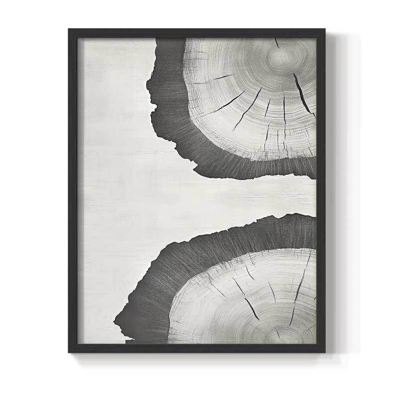 Abstrait, impression encadrée Cxxxi - prête à être accrochée - fabriquée aux États-Unis, H 10 po x P 8 po, Noir