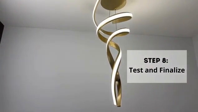 Elegant Curvy Black Aluminum LED Chandelier with Silica Strip