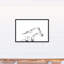 « racing cheval sketch », reproduction d’art encadrée sur toile