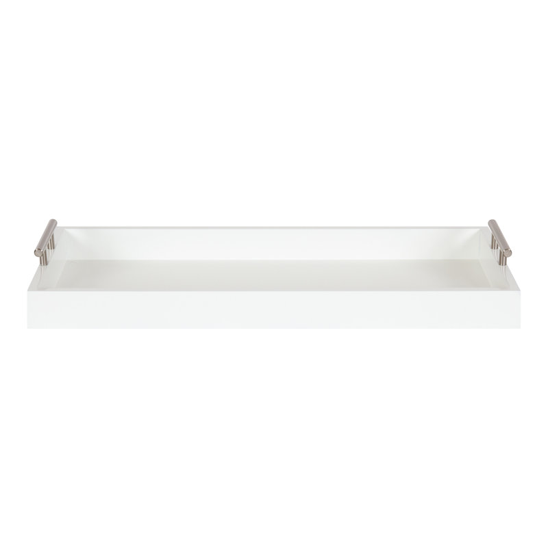 Norvan 24'' W Rectangular Decorative Tray, Silver