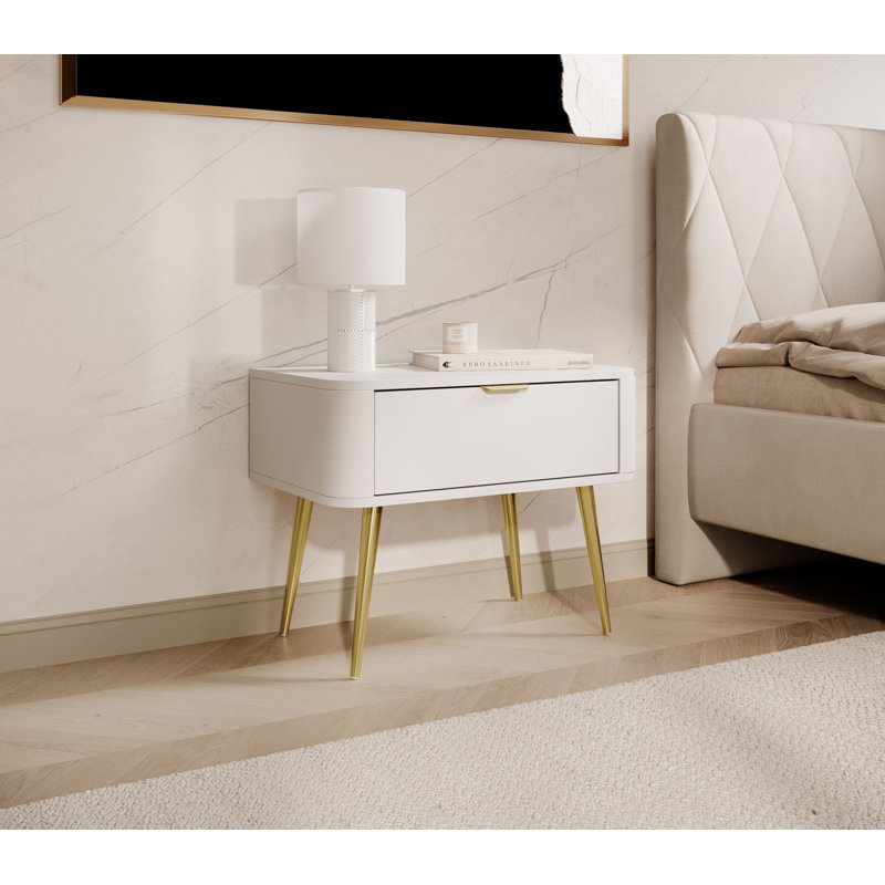 62.6cm W Manufactured Wood Bedside Table