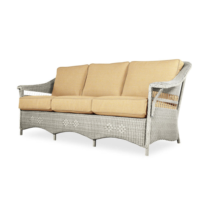 Nantucket Outdoor 3 - Seat Patio Sofa, Berkely Hall Green, Linen