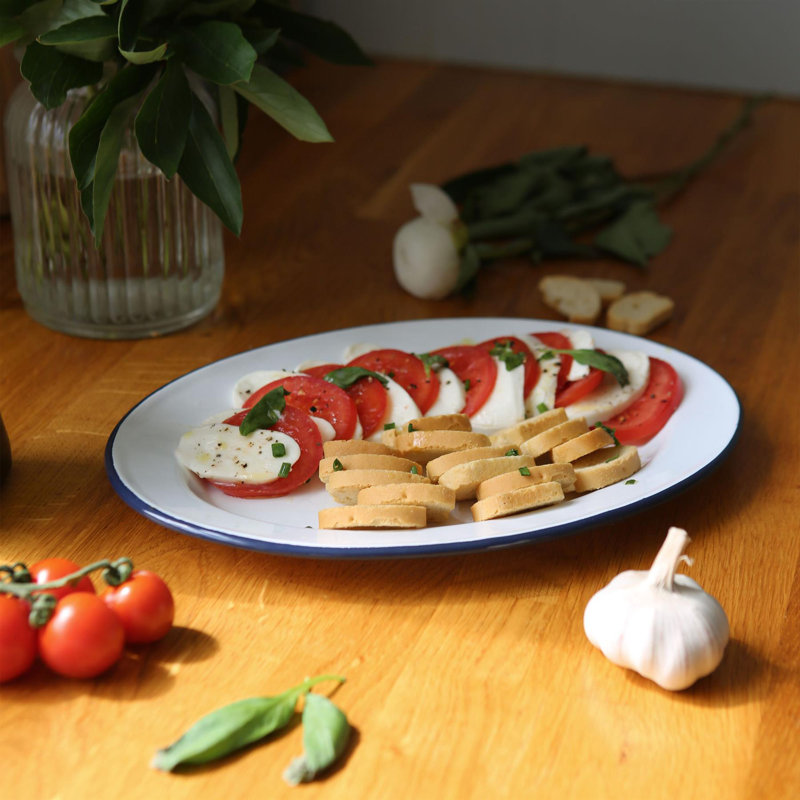 Argon Tableware Enamel Platter, Blue