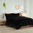 Black Twin/Twin Xl Comforter - , Shaggy Fur, Soft Warm Long , Reverse