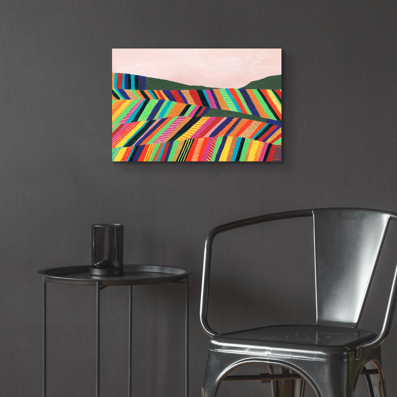 «Rainbow Fields I» par Regina Moore, H 16 po x l 24 po x P 0,2 po