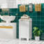 Panier à linge inclinable 31 po, panier de rangement autoportant pour la maison, armoire de rangement pour salle de bain