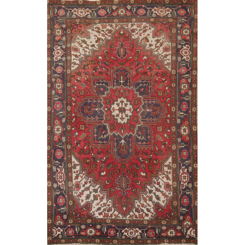 Tapis rétro en laine 6 x 10
