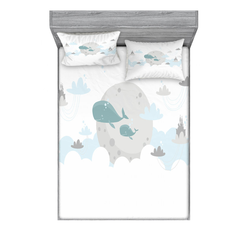 Scandinavian Microfiber Sheet Set, Queen Sheet Set with Fitted Sheet
