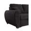 Canapé-lit modulaire réversible en molleton noir Teddy Vera95