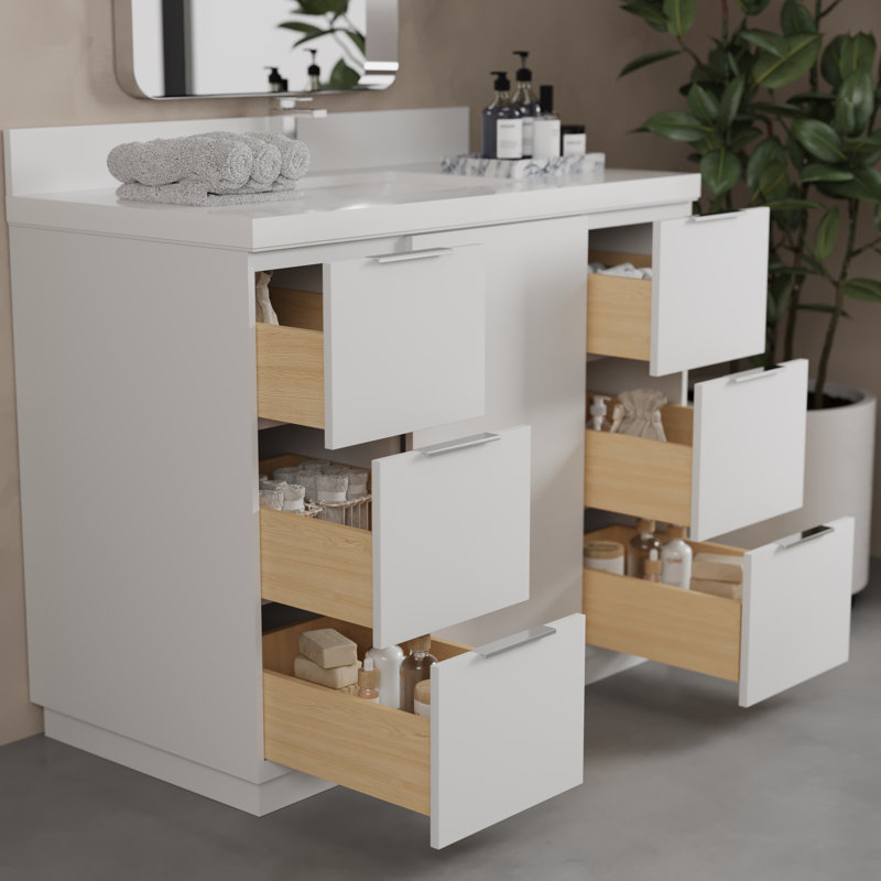 Sedalia 48 po Meuble-lavabo simple, Blanc