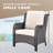 Klodjana Premium All-Weather Wicker 7 - Person Patio Conversation Set with Cushions-670549179-670549174