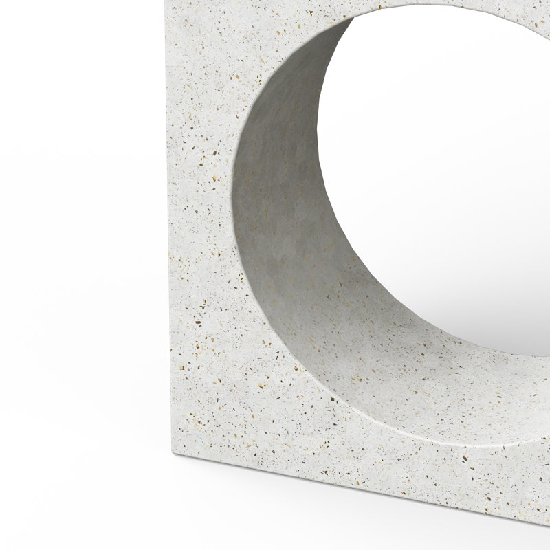 Quigley Console Table, Ivory Terrazo