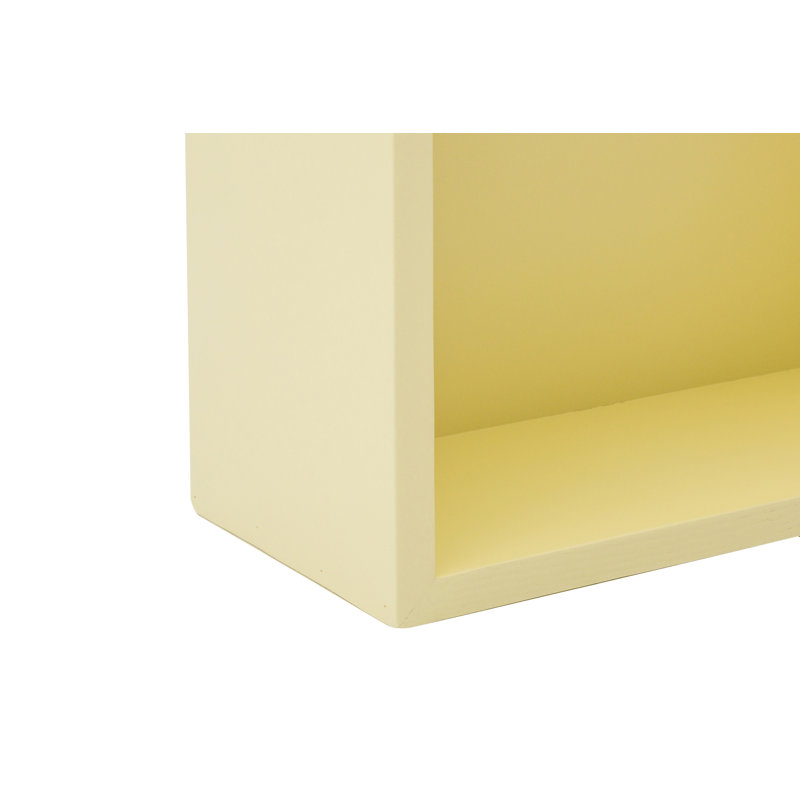 Alecto 80cm H x 40cm W Cube Bookcase, Yellow