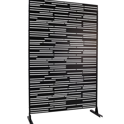 76" H Metal Privacy Screen - Versatile For Patio, Balcony, Lawn, Garden Outdoor Living