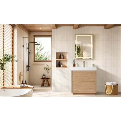 Beira Single Bathroom Vanity with Composite Top