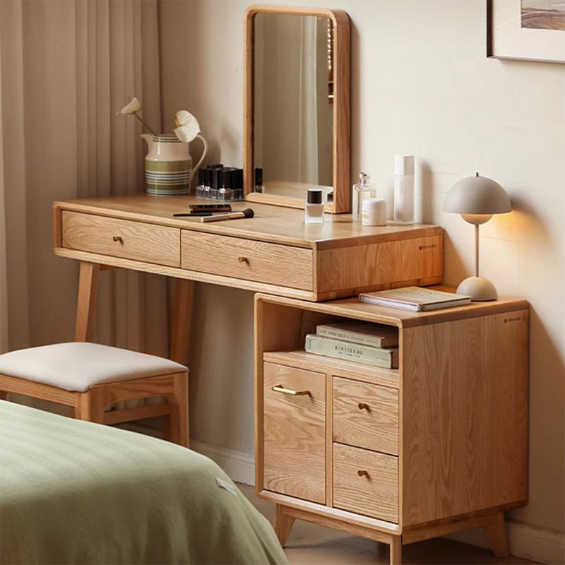 Coiffeuse avec miroir, 6 tiroirs