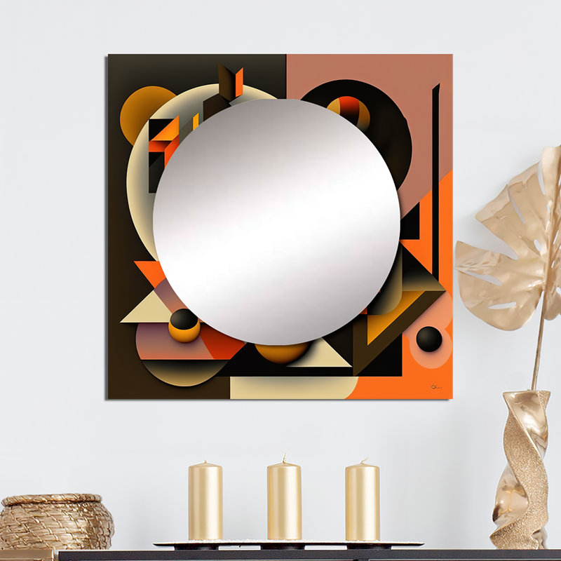 Greenburg - Miroir carré moderne pour décoration murale, 23 po x 23 po