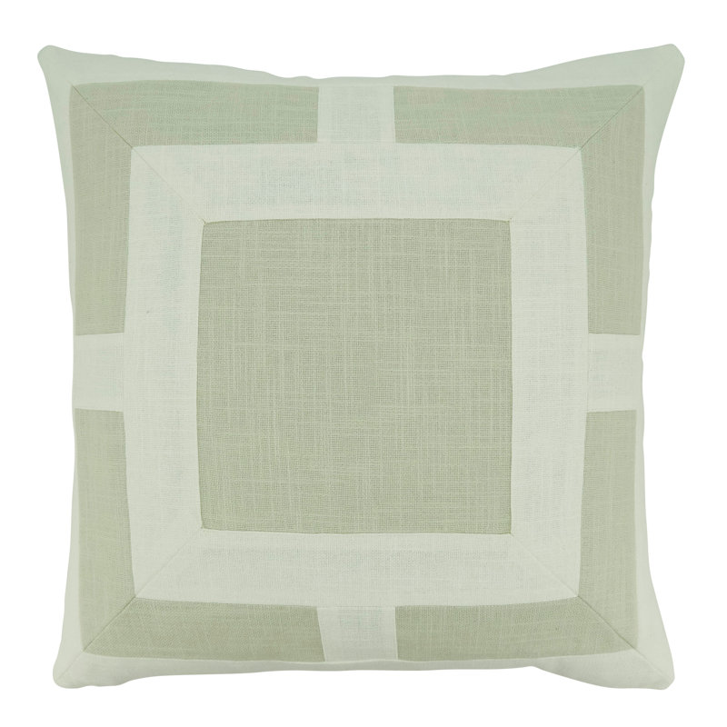 Roslyn Collection Geometric Cotton Throw Pillow, Ivory, Pillow Cover Only - No Insert