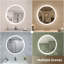 Miroir de salle de bain rond rond sans cadre à lumière DEL antibuée en cristal poli-393169338