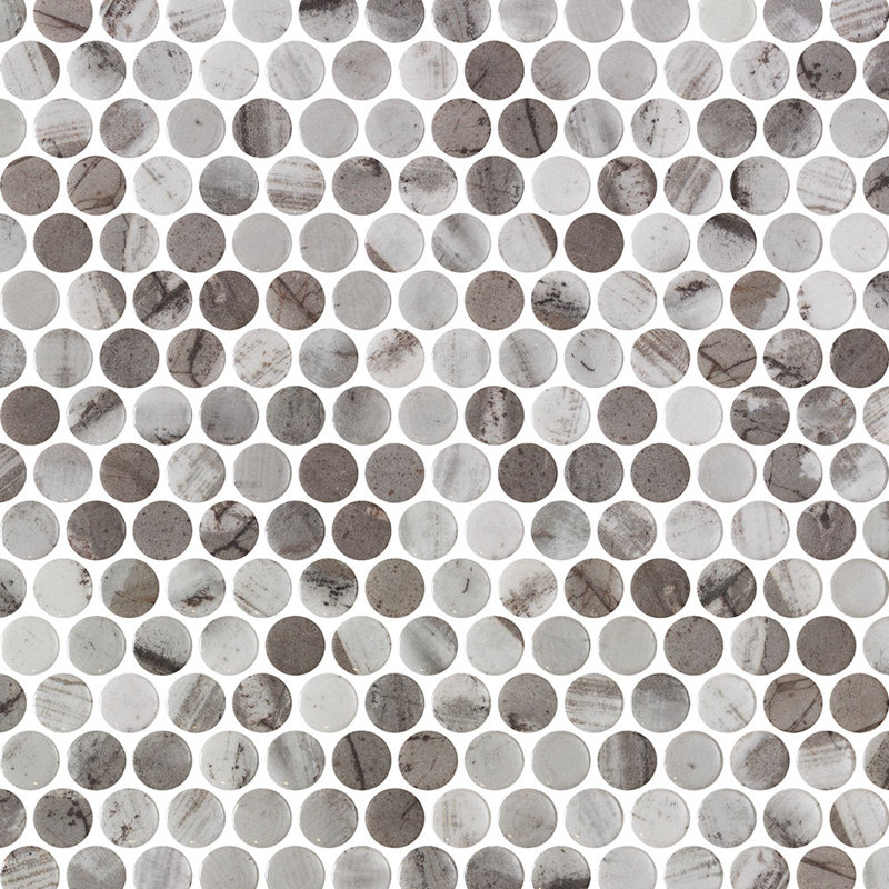 Spectrum Vibrant Penny Recycled Glass Mosaic Tile, Denver