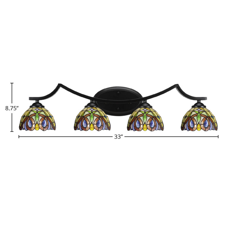 Zilo 4 Light Bath Bar, Matte Black
