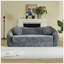 Canapé inclinable incurvé convertible, canapé-lit pliant sans cadre 2 en 1 avec base coulissante et assise profonde, canapé inclinable en chenille deux places-739081662-739081634