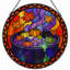 Panneau de vitrail 12 "H Autumn Harvest