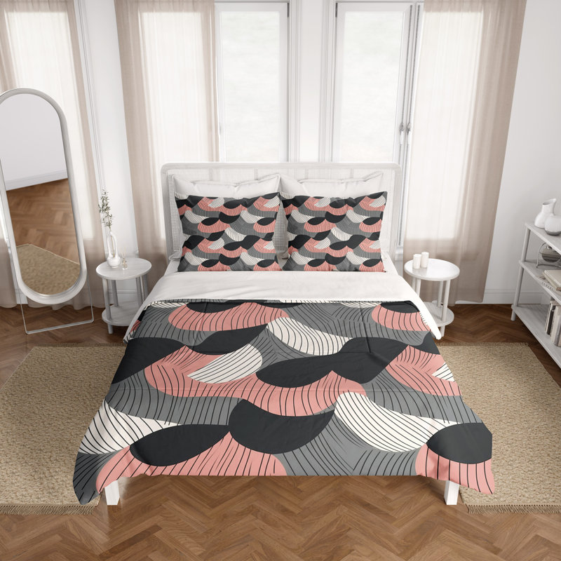 Abstract Duvet Cover, King Duvet Cover + 2 King Shams