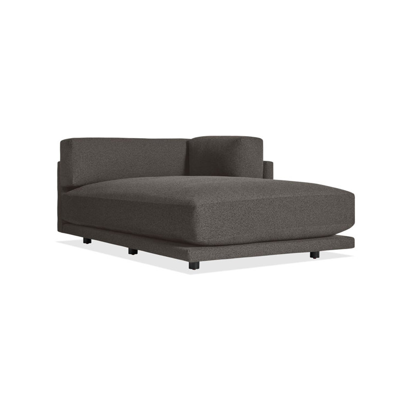 Sunday Chaise Lounge, Right Hand Facing, Kelso Charcoal 100% Polyester