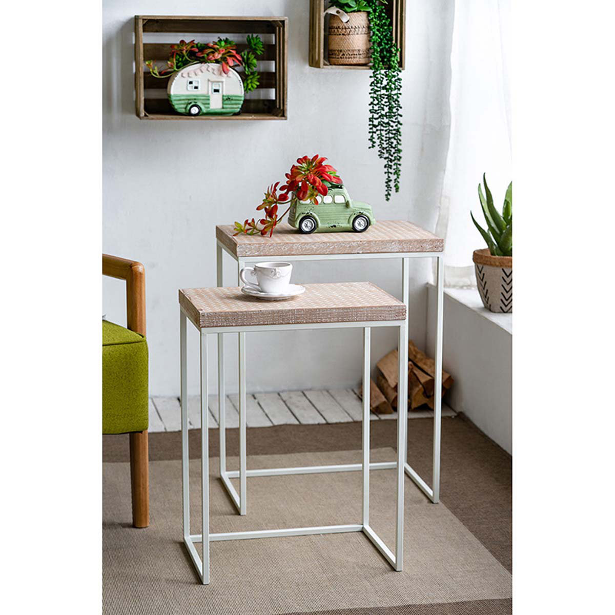 Loon Peak® Lindley Solid Wood Top C Table End Table Set Wayfair