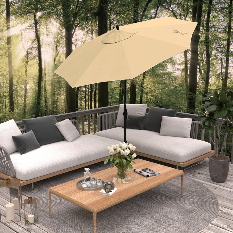 Parasol de 108 po Naschmarkt, Toile Sunbrella® beige antique