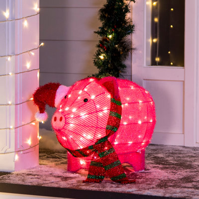 3D Pig Christmas Decoration