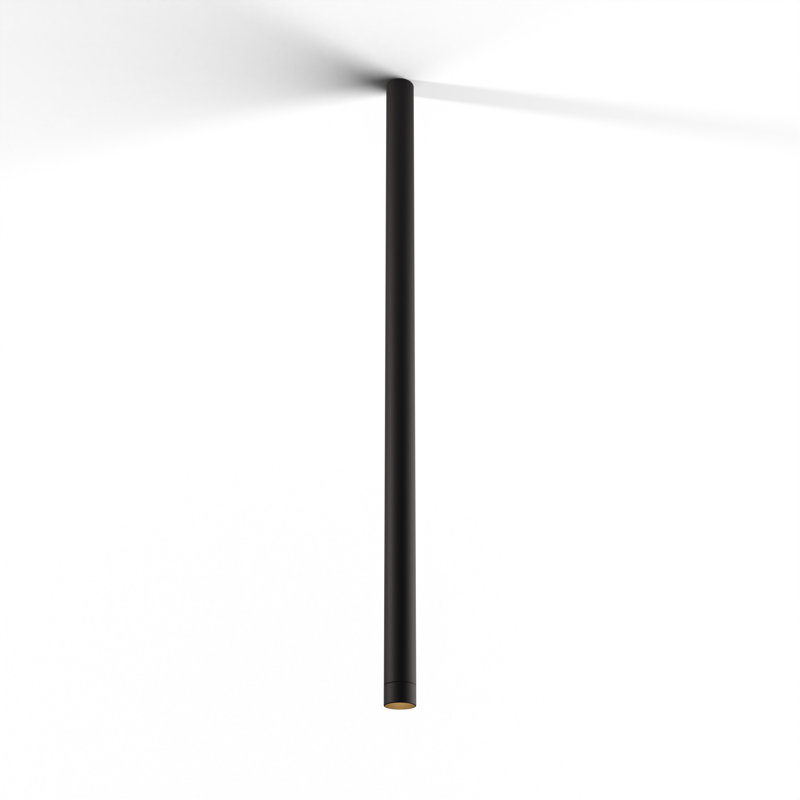 Combi Pendant 24" Single Unit with Matte Black Canopy, Matte Black, 24"