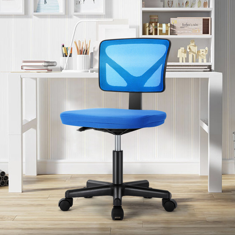 Chaise de bureau en filet Ovidia, Bleu