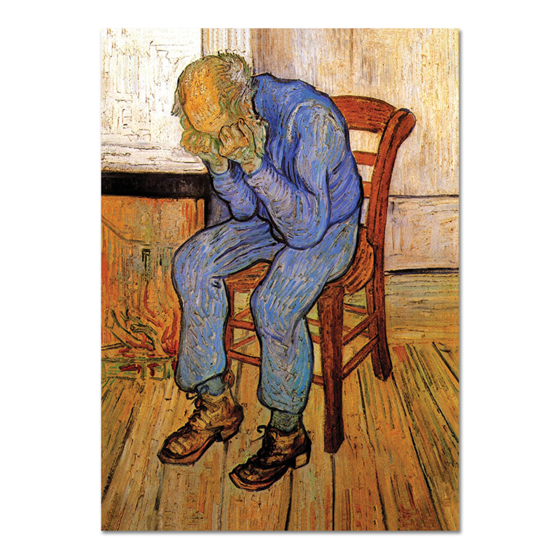 On the Threshold of Eternity by Vincent Van Gogh - Unframed Painting on Glass, 95cm H x 65cm W