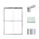 Frederick 45.75'' - 47'' W x 70'' H Bypass Semi-Frameless Shower Door with Clear Glass