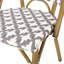 Chaises d'extérieur françaises et aluminium de 2, gris et blanc, rouille, pour chaises de jardin, aluminium, construction