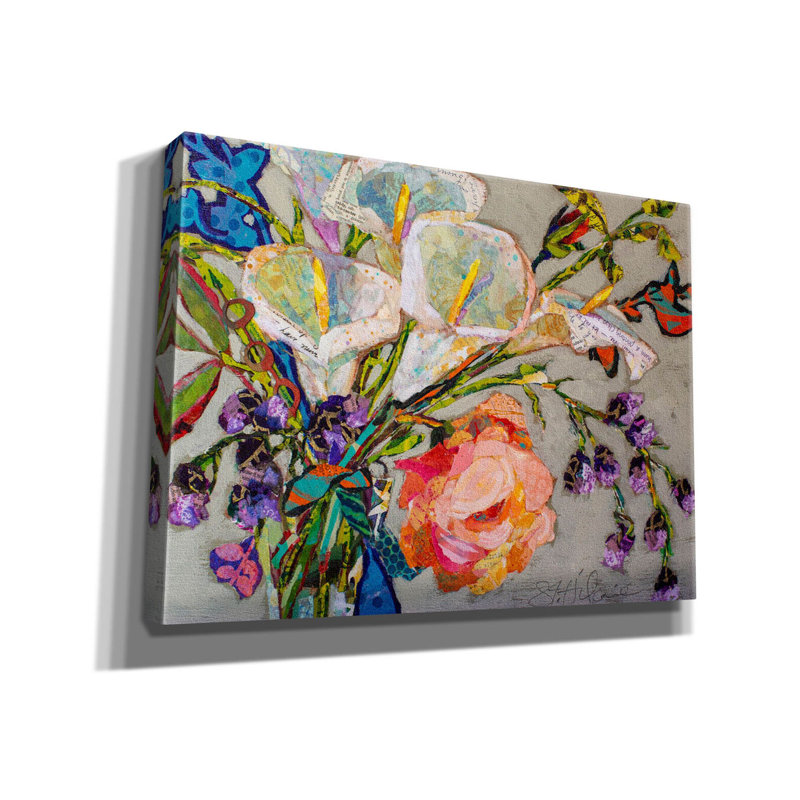 «Calla Lillies» par St. Hilaire Elizabeth, art mural sur toile, H 12 po x l 16 po x P 0,75 po